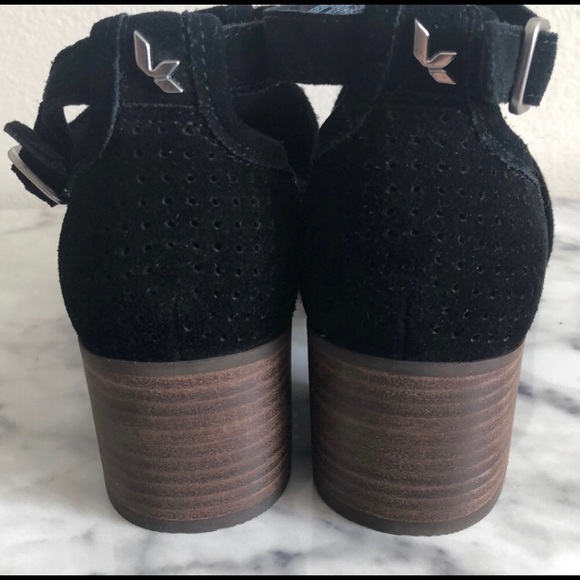 Koolaburra by UGG Perforated Suede Heeled Sandals - Picture 3 of 5